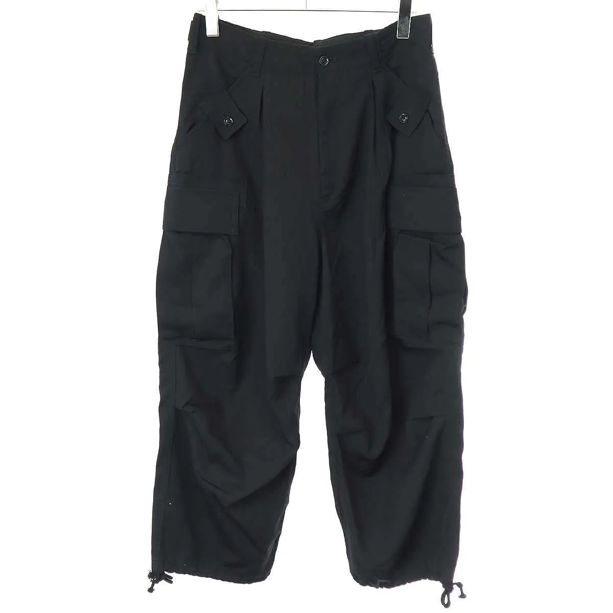 Yohji Yamamoto ヨウジヤマモト プールオム 17AW ウールギャバジンワイドカーゴパンツ