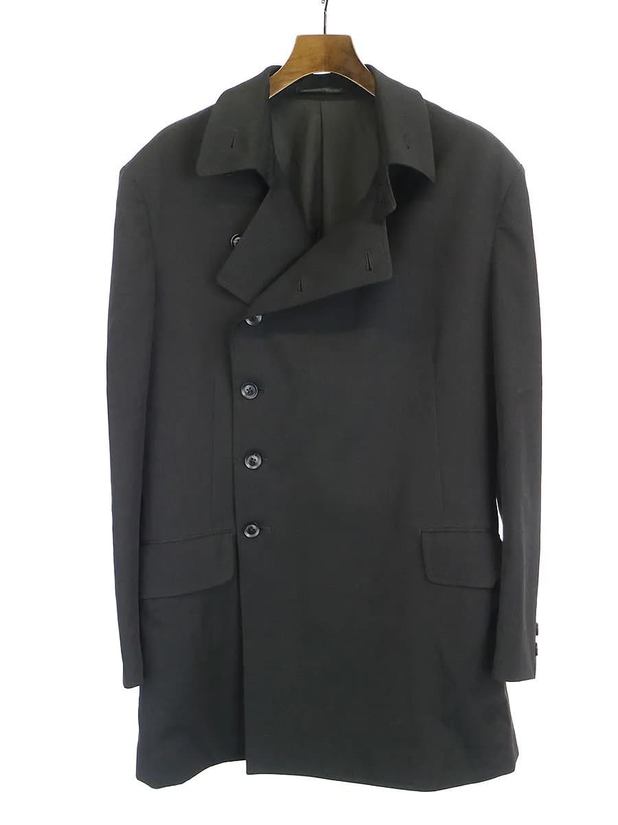 Yohji Yamamoto ヨウジヤマモトプールオム 18AW ウールギャバダブルジャケット