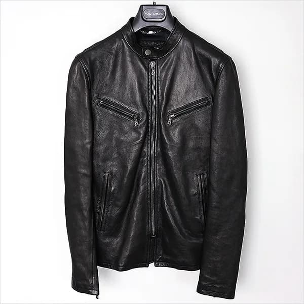 DOLCE&GABBANA DOLCE&GABBANA 11SS ラムシングルレザーライダース