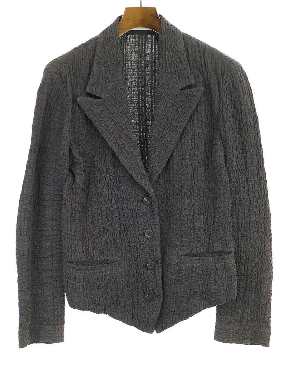 ISSEY MIYAKE イッセイミヤケ 95SS コットンリネンクレープスペンサージャケット