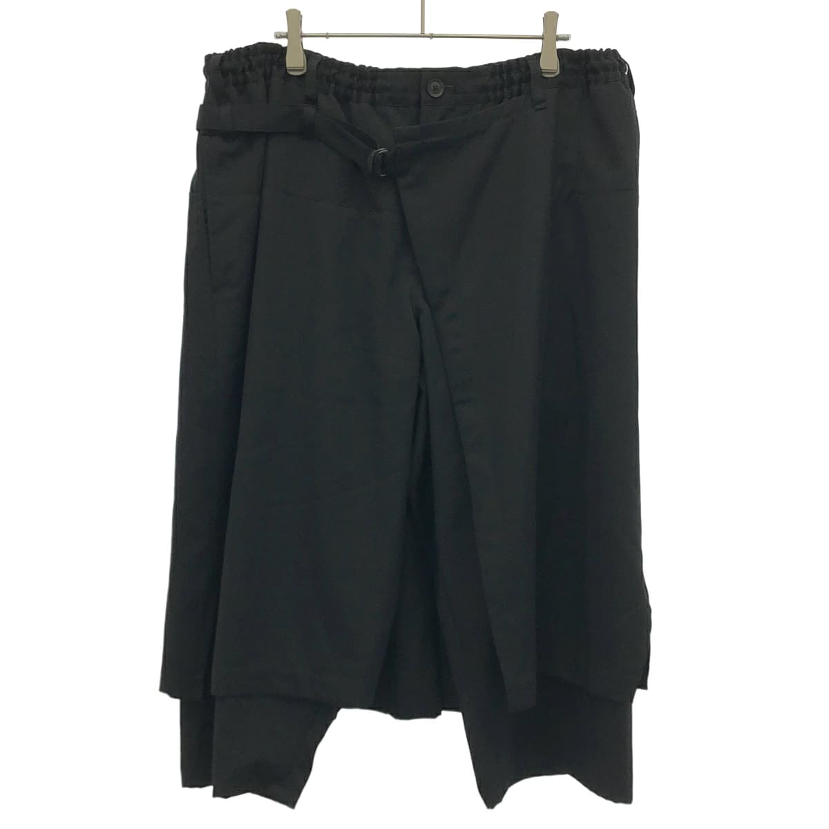 Yohji Yamamoto ヨウジヤマモト プールオム 20AW シワギャバジン ラップパンツ HR-P15-100