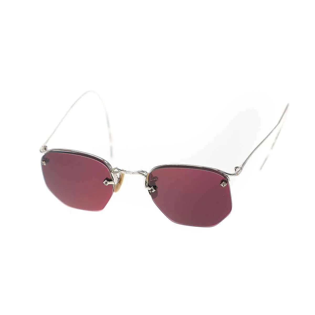 American Optical アメリカン オプティカル 1930's ハーフリム ホワイトゴールド12KGF ヴィンテージヘキサゴンサングラス