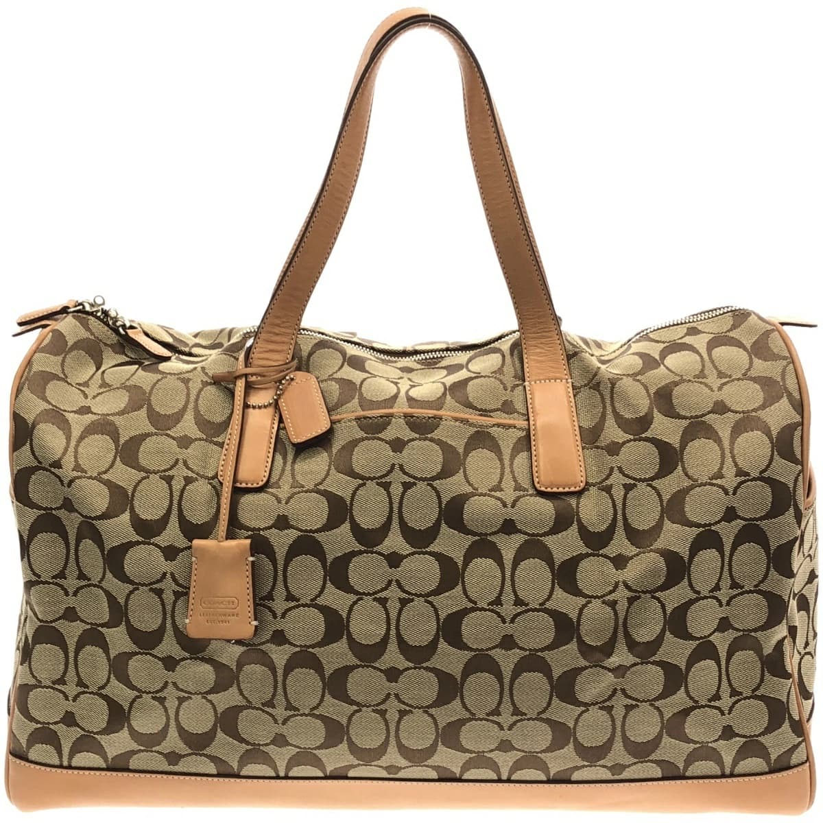 COACH コーチ 2WAY キャンバスレザーボストンバッグ