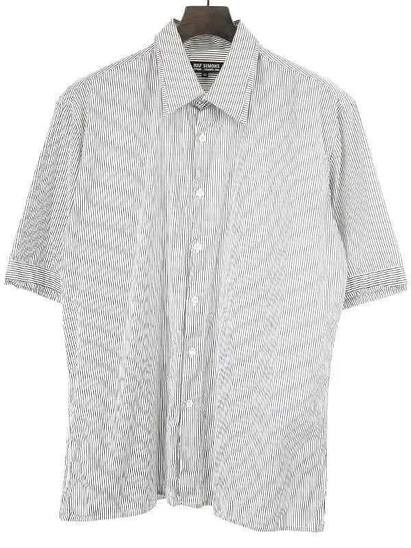 RAF SIMONS ラフシモンズ 03SS ストライプ柄ショートスリーブシャツ