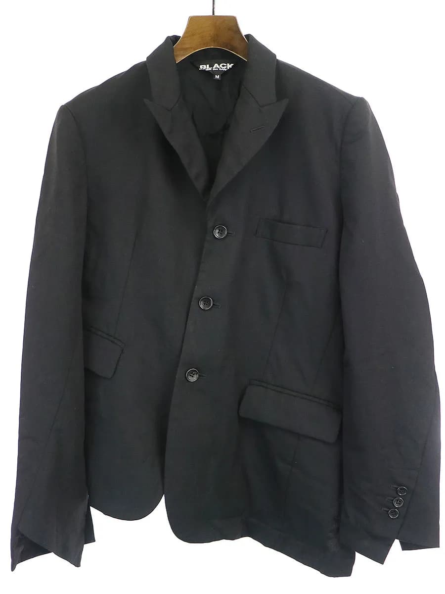 COMME des GARCONS ブラック コムデギャルソン 16SS アシンメトリーウールねじれジャケット