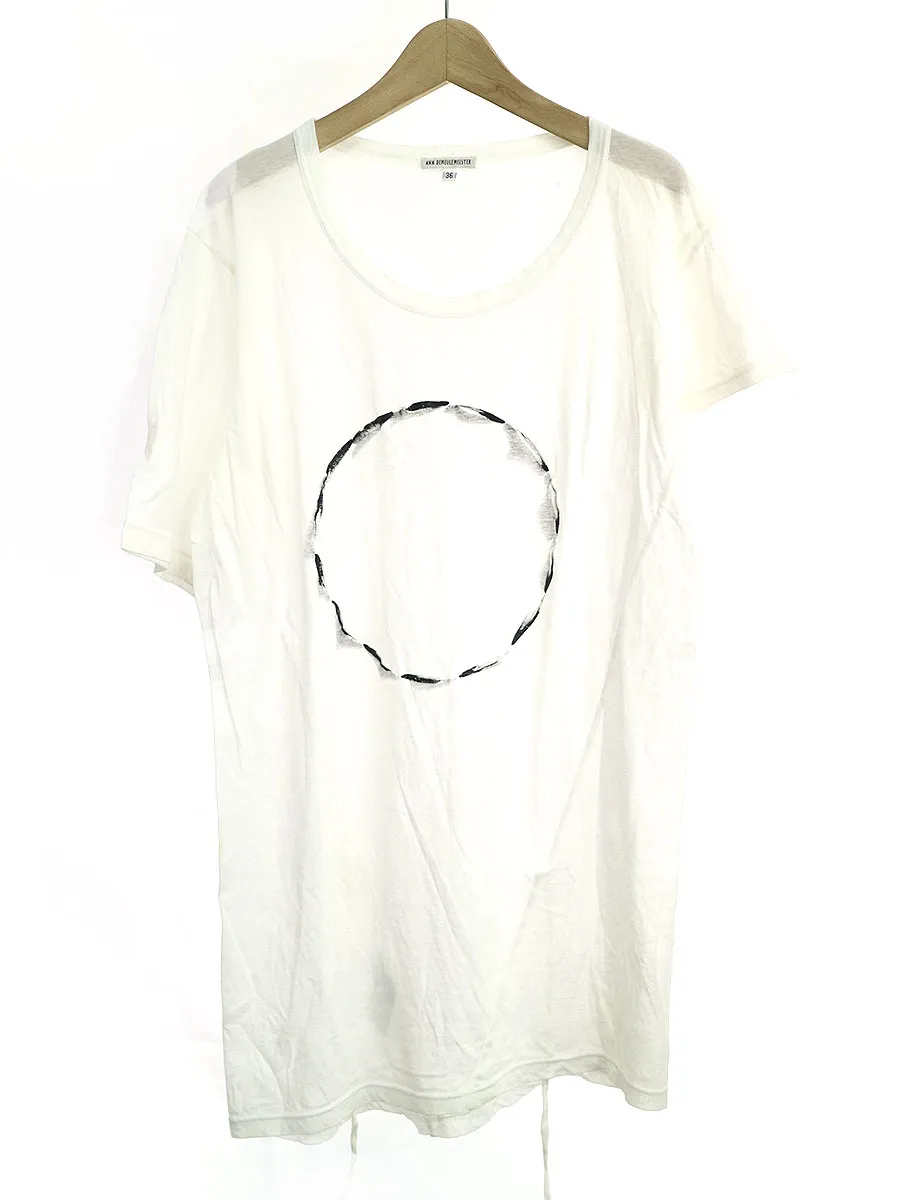 ANN DEMEULEMEESTER アンドゥムルメステール サークルプリントカットソー