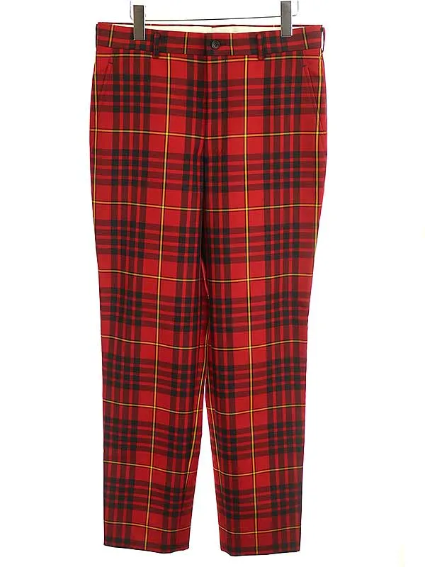 COMME des GARCONS コムデギャルソン オム プリュス 20AW チェック柄スラックスパンツ