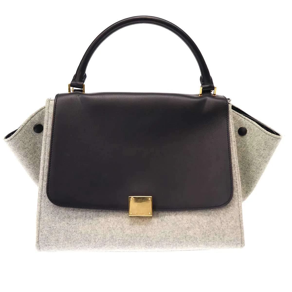 CELINE セリーヌ フィービー期 トラペーズ ミディアム 2WAYフェルトショルダーバッグ