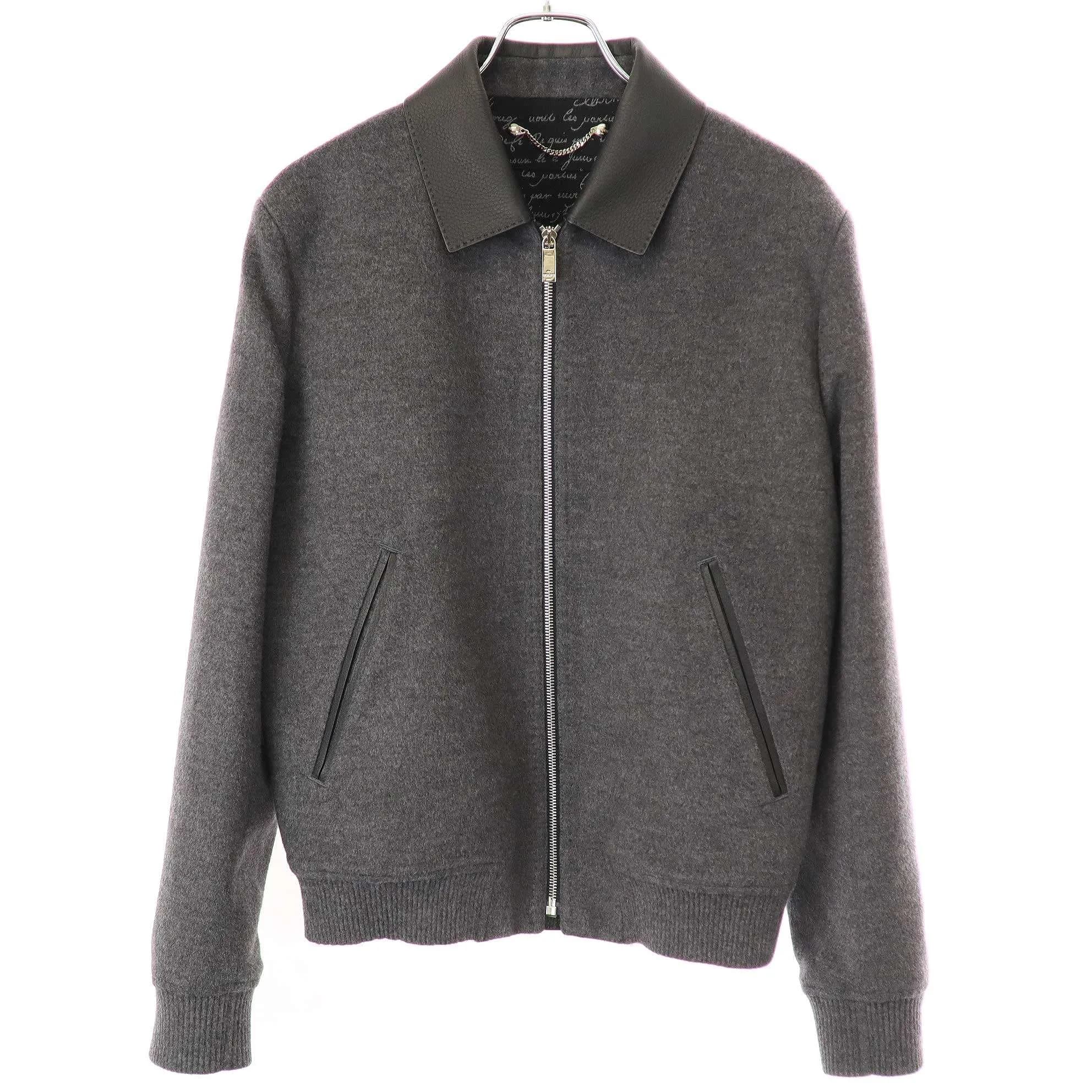 Berluti ベルルッティ レザーカラー ウールカシミヤジャケット