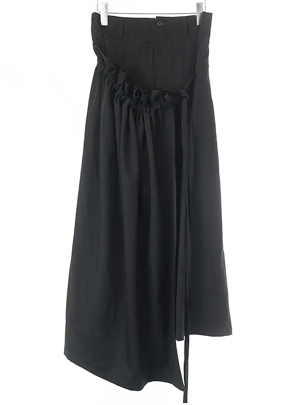Yohji Yamamoto ヨウジヤマモト プールオム 18AW ウールギャバジンギャザースカート