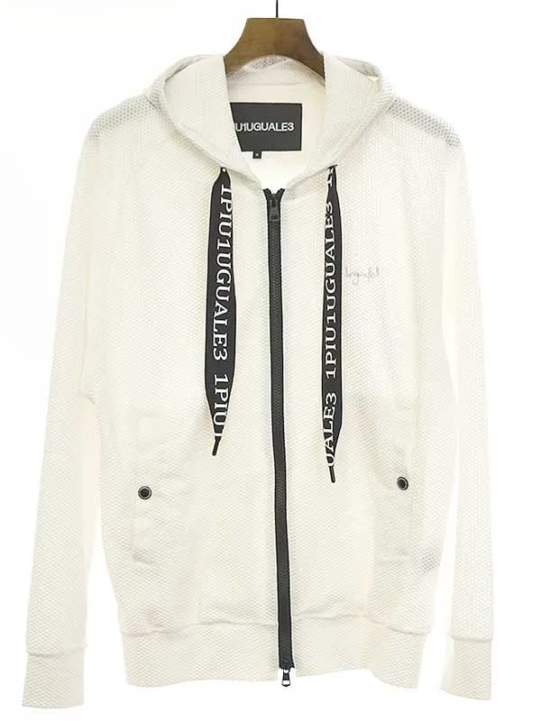 1piu1uguale3 ウノ ピゥ ウノ ウグァーレ トレ×ロニー ロナウジーニョ ZIP HOODED ジップアップメッシュパーカー