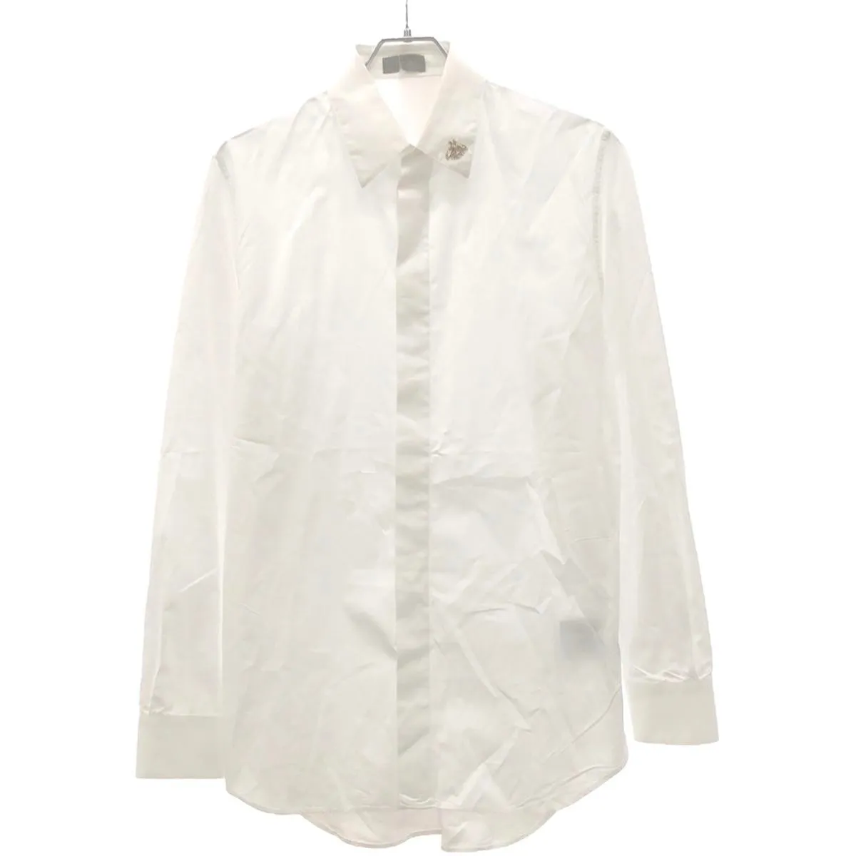 Christian Dior ディオール ビジュー装飾コットンドレスシャツ 013C501F1581