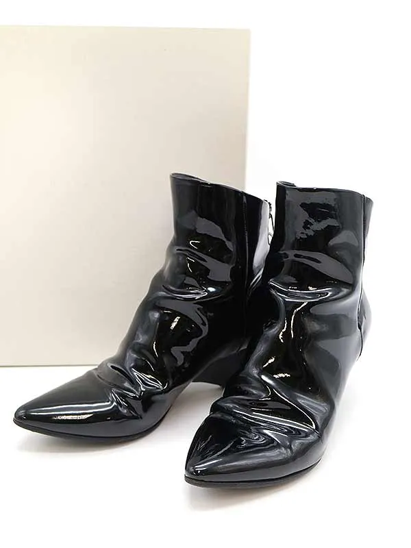Maison Margiela メゾン マルタン マルジェラ 22 18SS パテントレザー ウェッジヒールブーツ