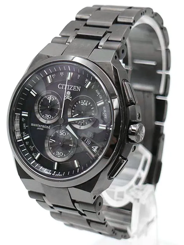 mastermind JAPAN シチズン × マスターマインドジャパン ATTESA ダブルスカルソーラーウォッチ 腕時計
