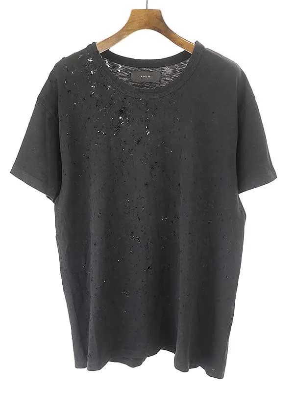 AMIRI アミリ ショットガンダメージ加工Tシャツ