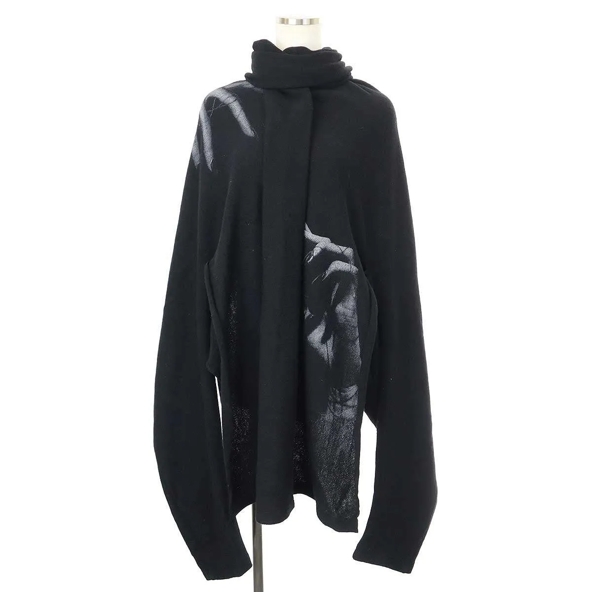 Yohji Yamamoto ヨウジヤマモト ファム 21AW モックツイストドレープデザインニット FX-J01-106