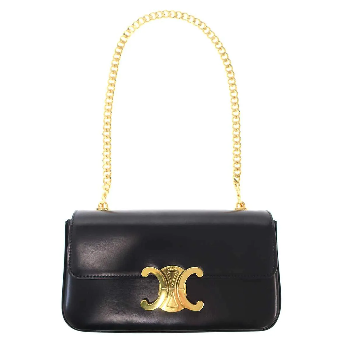 CELINE セリーヌ Claude Triomphe Shoulder Bag クロード ショルダーバッグ /シャイニーカーフスキン