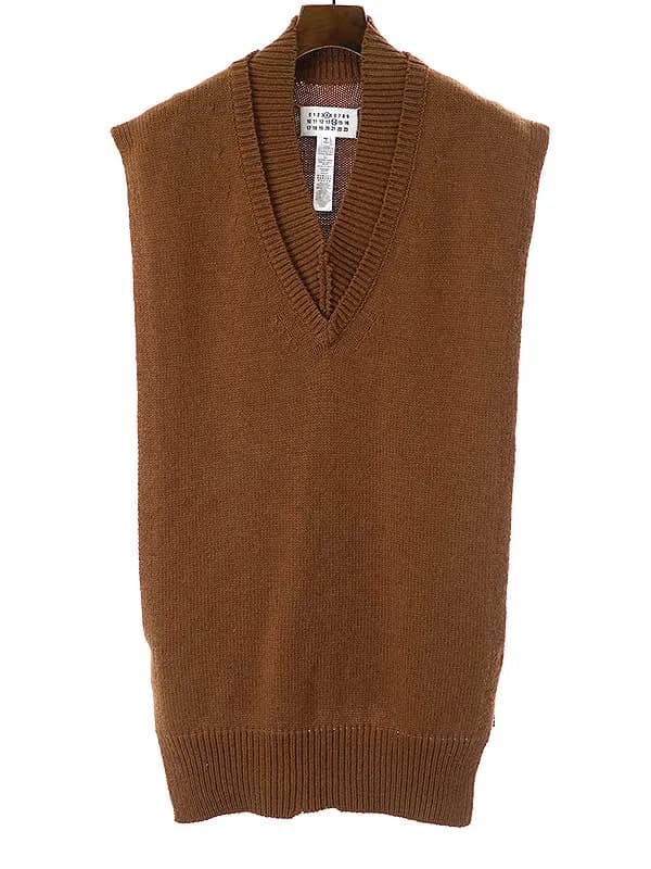Maison Margiela メゾン マルジェラ14 22AW ウールリネンコットンニットベスト