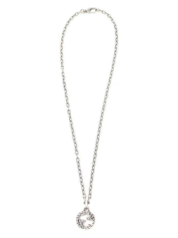 GUCCI グッチ インターロッキングチェーンシルバーネックレス 4217G 8402