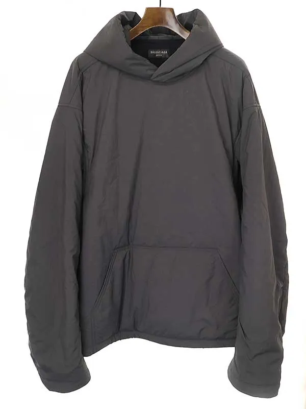 BALENCIAGA バレンシアガ 22AW ナイロンパテッドプルオーバーフーデットジャケット パーカー