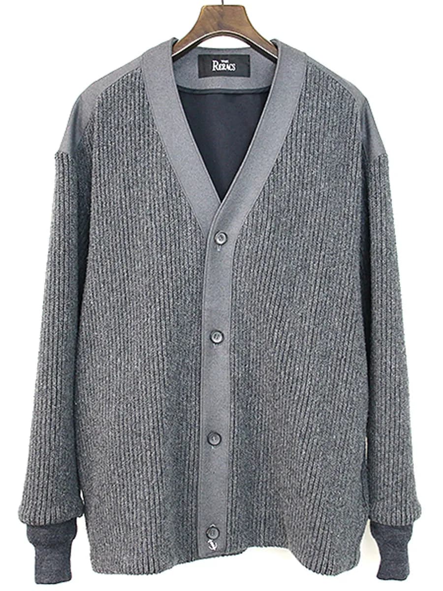 THE RERACS ザ リラクス 18AW オーバーサイズドラッセルリブニットカーディガン