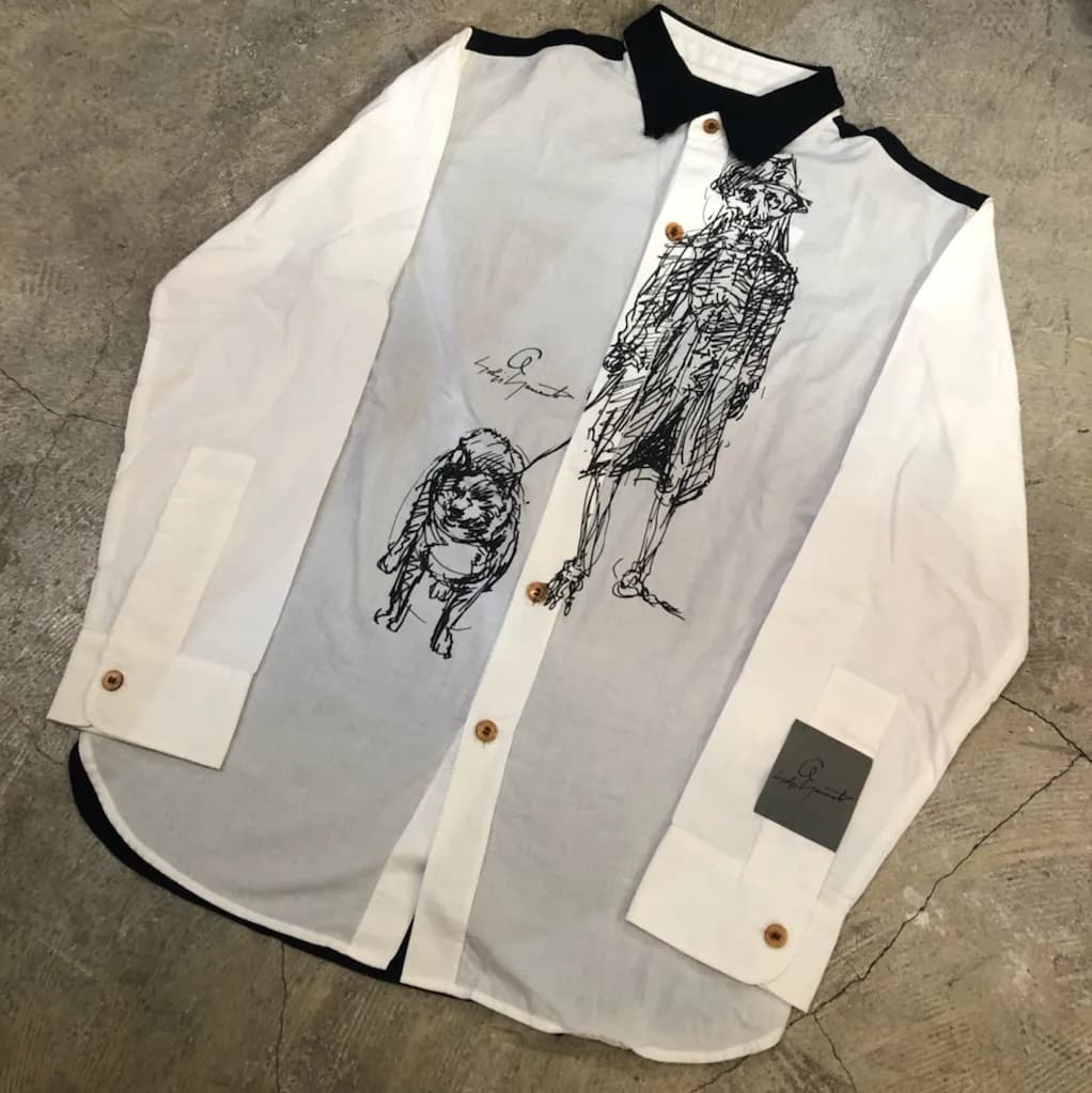 Yohji Yamamoto Yohji Yamamoto POUR HOMME 16SS デッサンプリントトリプルカラーシャツ