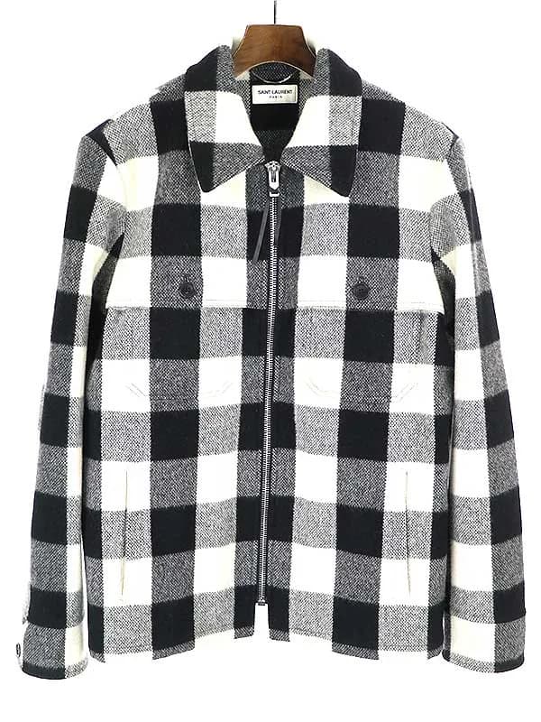 SAINT LAURENT サンローラン パリ 13AW バッファローチェックジップアップジャケット