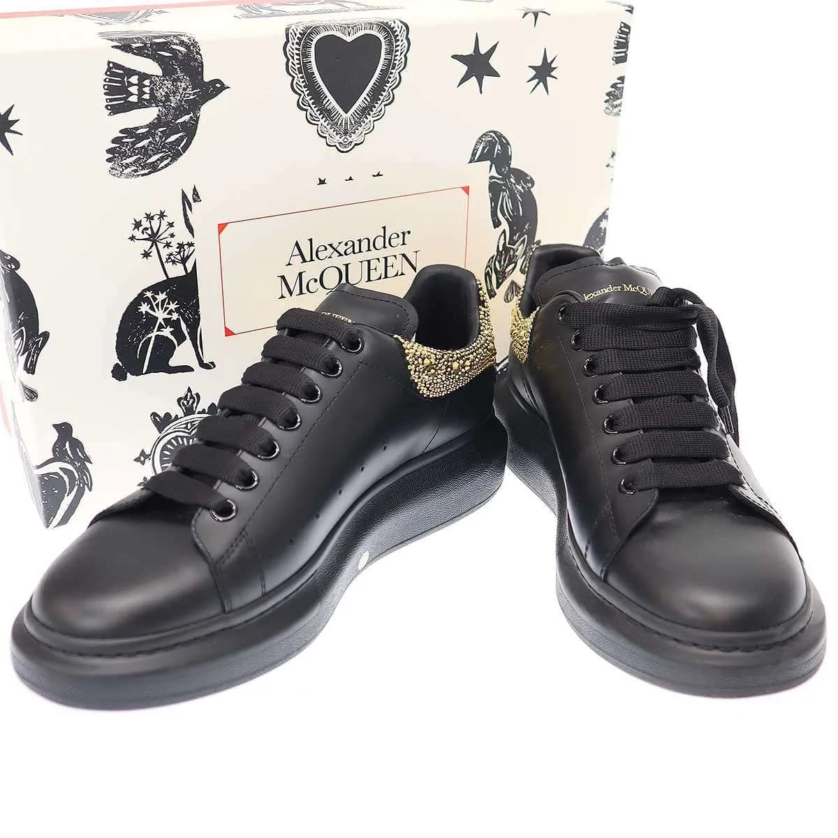 ALEXANDER McQUEEN アレキサンダーマックイーン Oversized Crystal Low Top Sneakers ビジューストーンデザインオーバーサイズスニーカー
