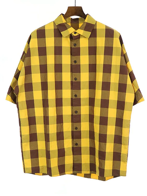 CASEY CASEY ケイシー ケイシー WAGA SHIRT CHECK ショートスリーブチェックシャツ