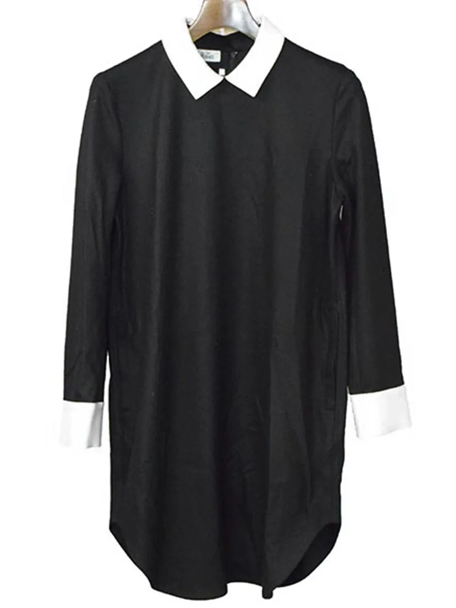 THE RERACS ザ リラクス 16AW シルク切替メルトンウールストレッチワンピース