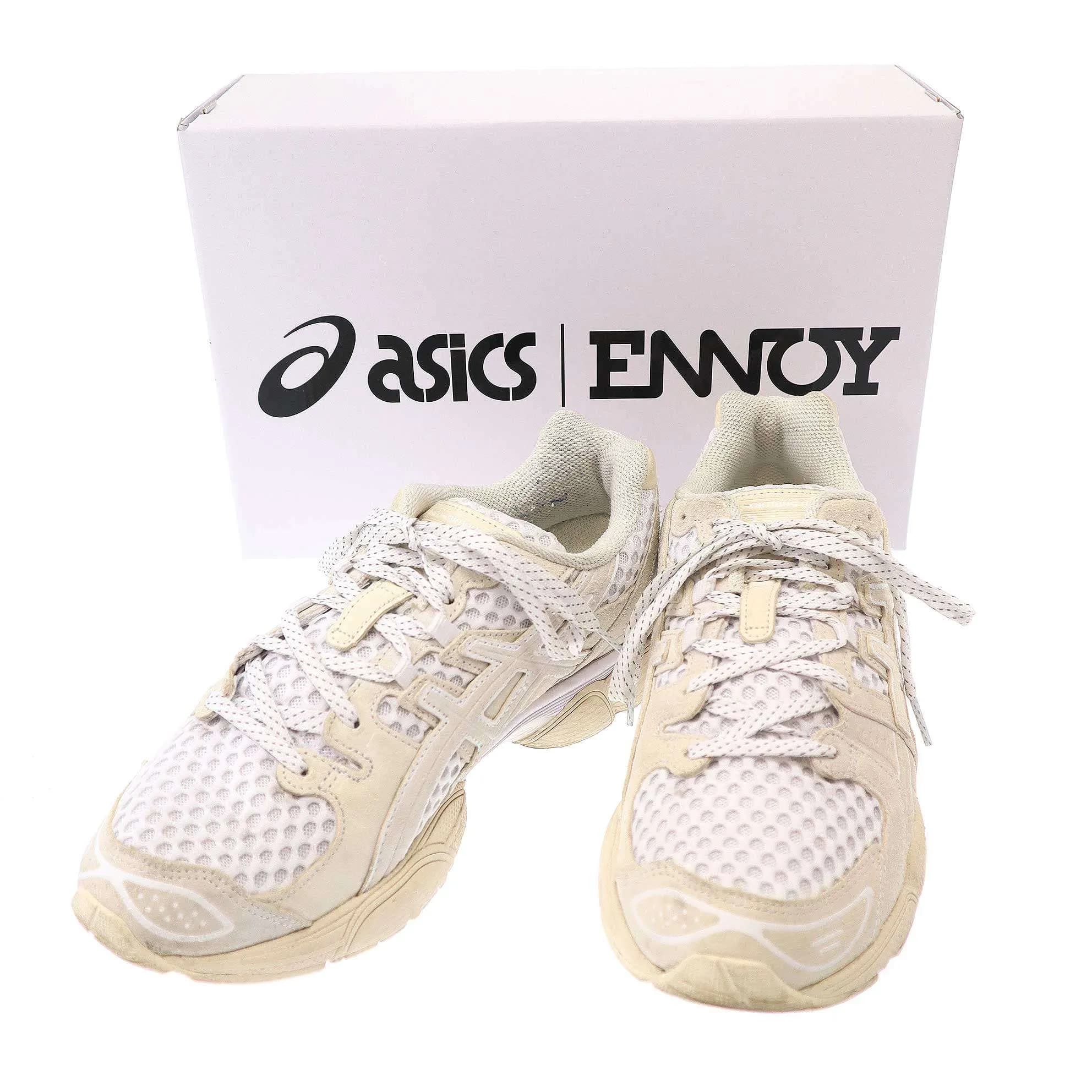 ASICS エンノイ×アシックス Gel-Nimbus 9 White/Cream スニーカー 1201B034-100