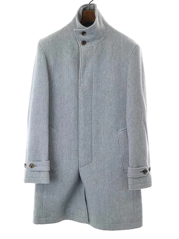 junhashimoto ジュンハシモト 18AW STAND COLLAR COAT スタンドカラーウールツイードコート