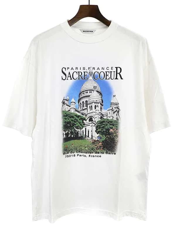 BALENCIAGA バレンシアガ 21SS SACRE COEUR TEE オーバーサイズプリントTシャツ