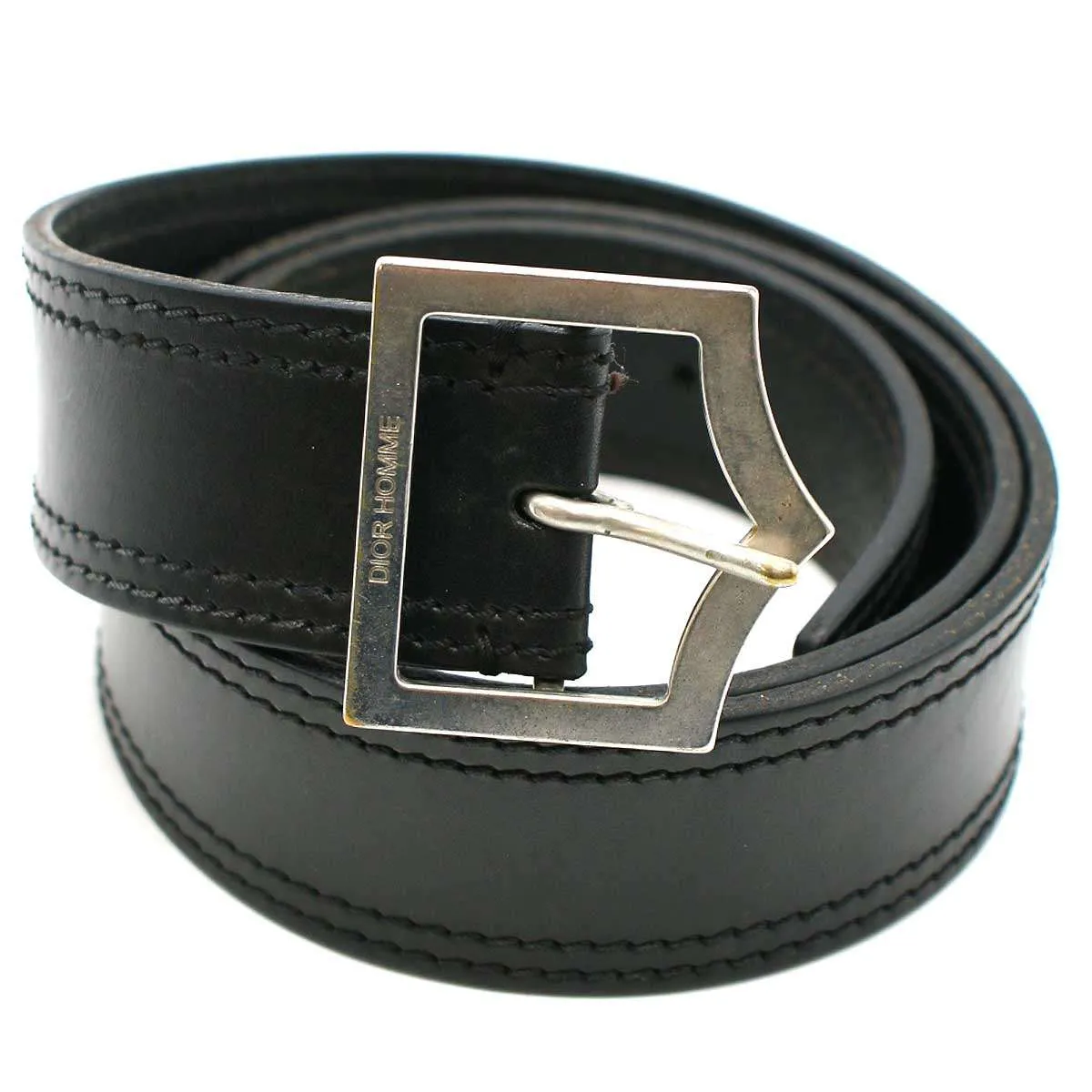 Dior HOMME ディオールオム Dバックルレザーベルト ブラック