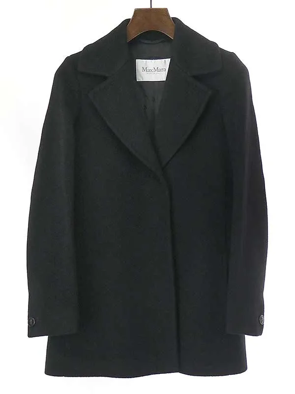 MAXMARA マックスマーラ ビッグラペルキャメルウールハーフコート