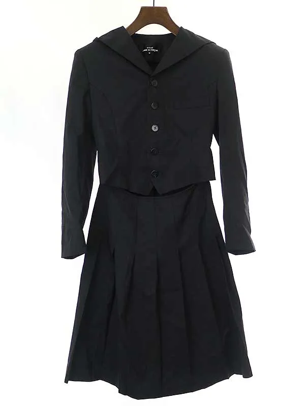 COMME des GARCONS トリコ コムデギャルソン AD1989 セーラーカラーバックオープンプリーツワンピース