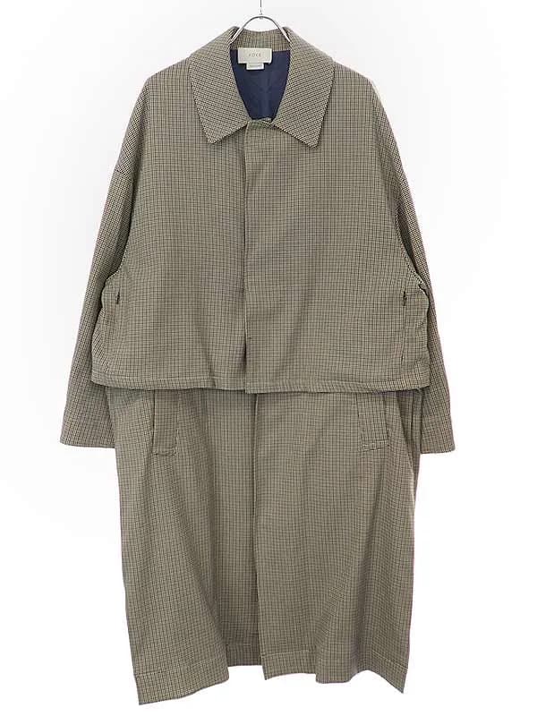 YOKE ヨーク 19SS 3WAY BAL COLLAR SHARE COAT ハウンドトゥースバルカラーシェアコート
