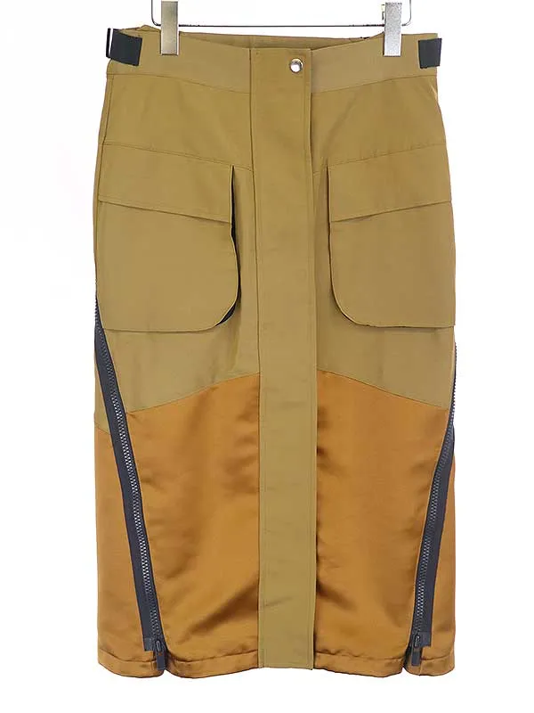 sacai サカイ 22SS Grosgrain Mix Skirt グロスグロランミックススカート