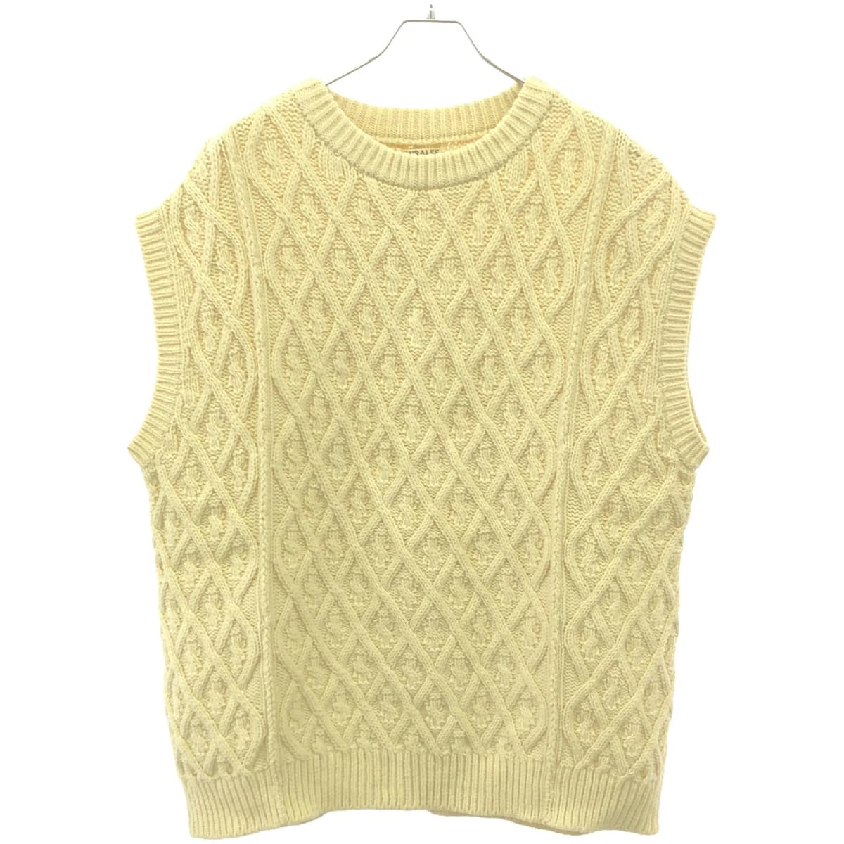 AURALEE オーラリー 19AW HARD TWIST MERINO ARAN KNIT VEST ニットベスト A9AV04FM