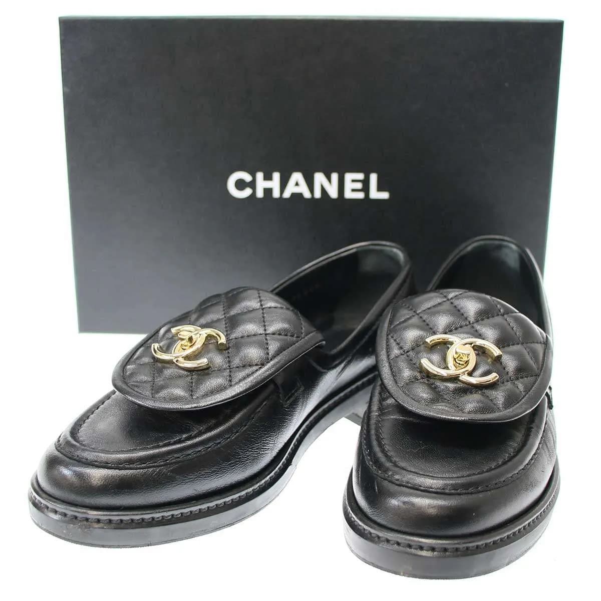 CHANEL シャネル CC ターンロック マトラッセローファー G36646