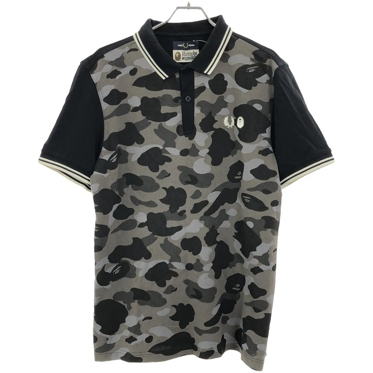 A BATHING APE ア ベイシング エイプ×フレッドペリー Bape Printed Polo カモフラポロシャツ