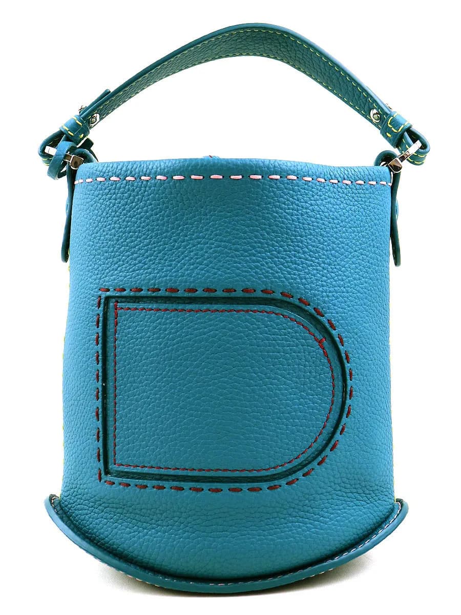 DELVAUX デルヴォー 19AWピンミニバケット レザーハンドバッグ