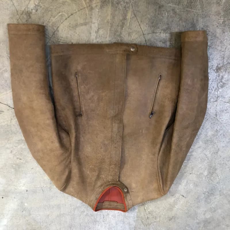 GUCCI GUCCI クラックレザーシングルライダースジャケット