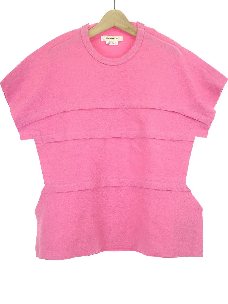 COMME des GARCONS コムデギャルソン 変形フェルトデザイントップス ウールTシャツ