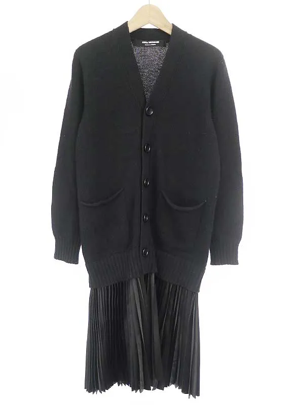 JUNYA WATANABE ジュンヤワタナベ コムデギャルソン 10AW ニットドッキングプリーツワンピース
