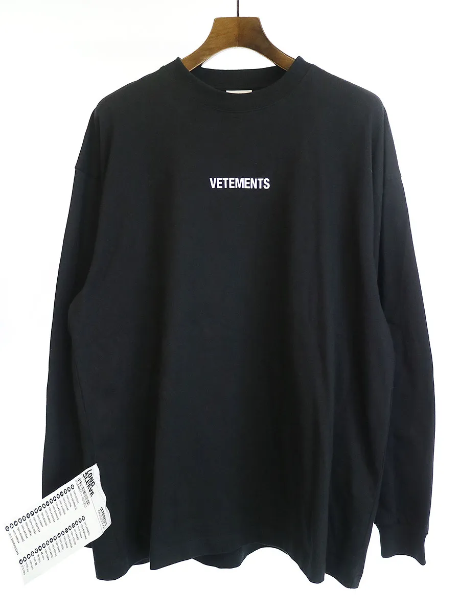 VETEMENTS ヴェトモン 19AW ロゴプリントロングスリーブカットソー