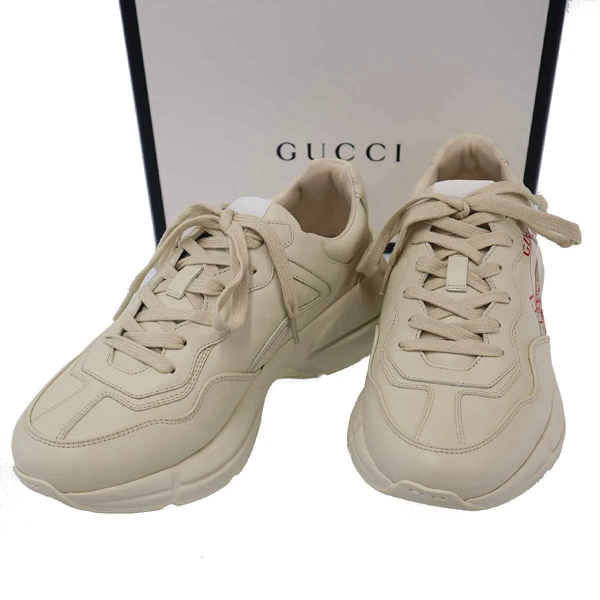 GUCCI グッチ ライトン プリント レザースニーカー 630607