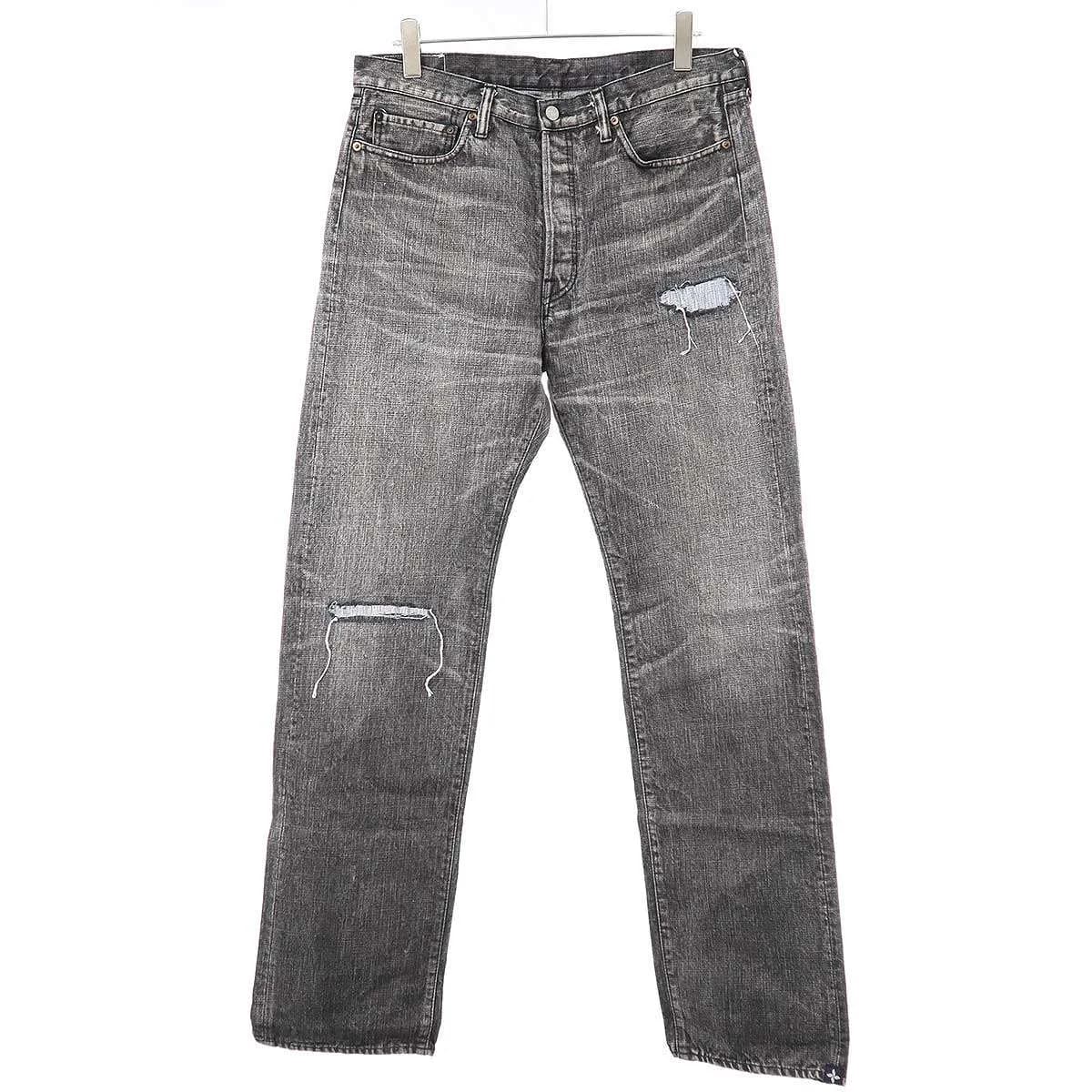Yohji Yamamoto ヨウジヤマモト プールオム×スポテッドホース 2005AW リペアデニムパンツ HN-P59-031