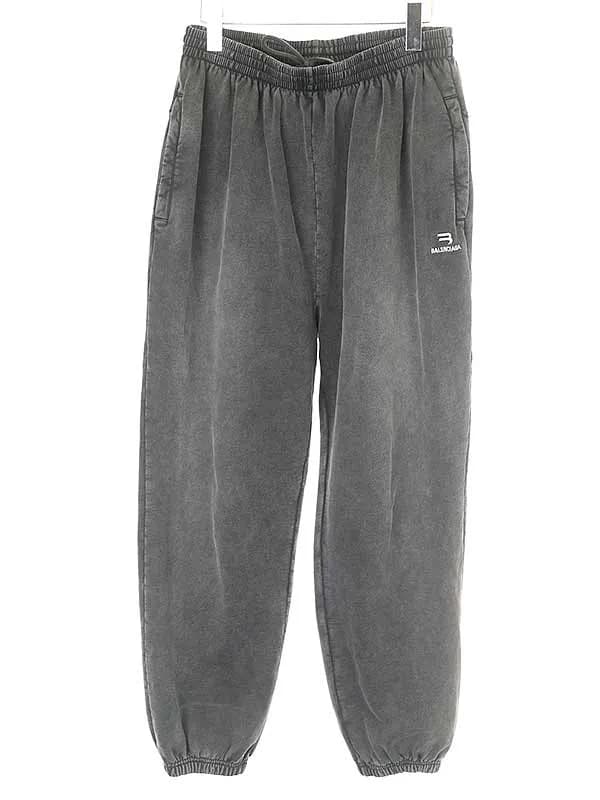 BALENCIAGA バレンシアガ 22SS Sporty B Stretch Knee Sweat Pants USED加工スウェットパンツ