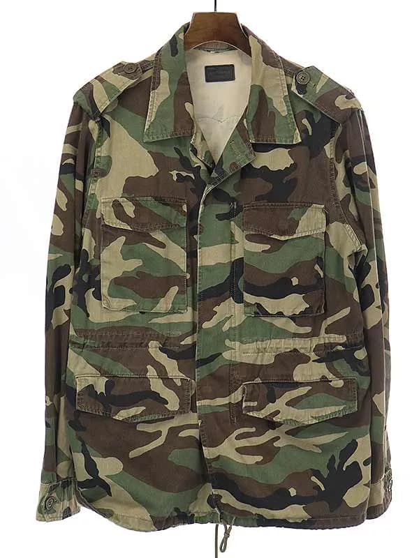 SAINT LAURENT サンローラン パリ 17SS Love Patch Military Jacket パッチ刺繍ミリタリージャケット
